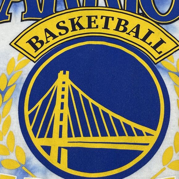 NBA Golden State Warriors Tie Dye T Shirt Men's Size XS Light Blue White Cloud - Picture 10 of 14